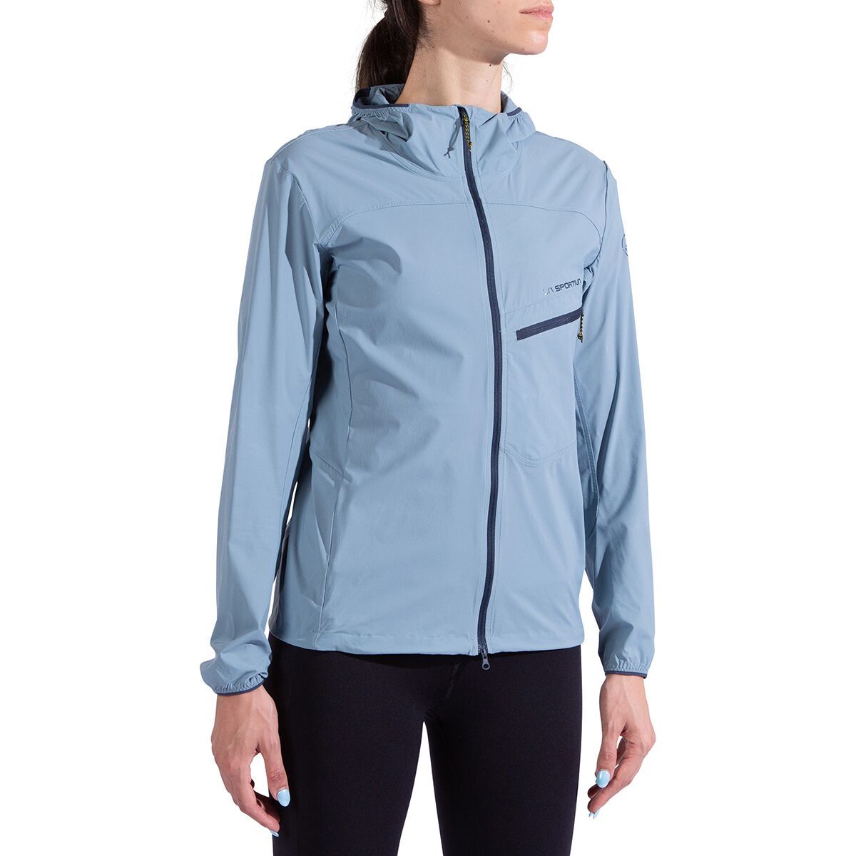 Image of La Sportiva Freeway Wind Jacket - Women's Limestone/Night Sky, S
