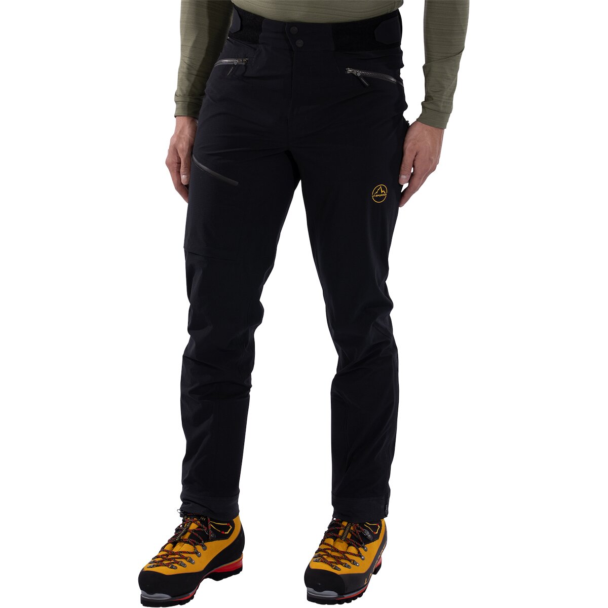 Image of La Sportiva Helixir 3L Shell Pant - Men's Black/Yellow, XL