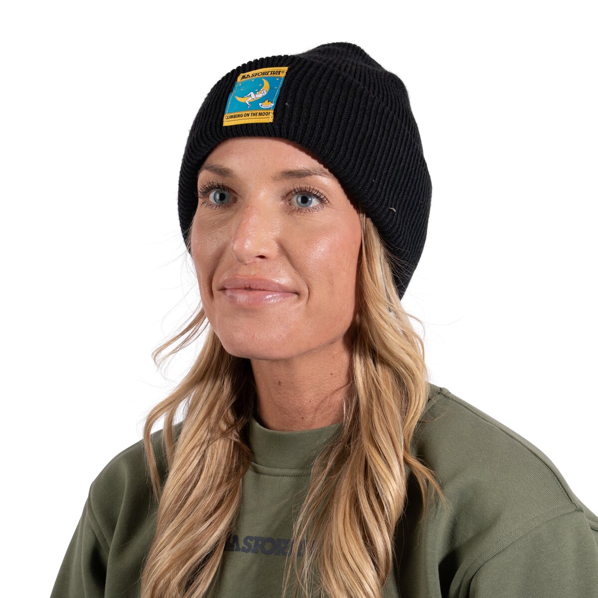 Image of La Sportiva Climbing on the Moon Beanie Nero/Giallo, One Size