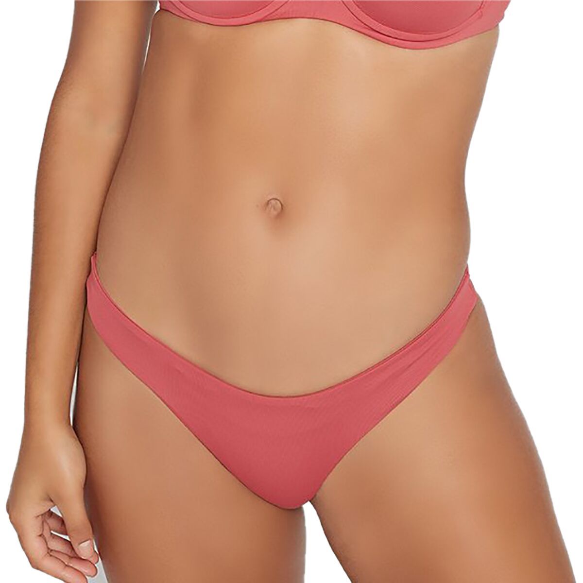 L Space Sensual Solids Sandy Classic Bikini Bottom - Women's Brick, XL