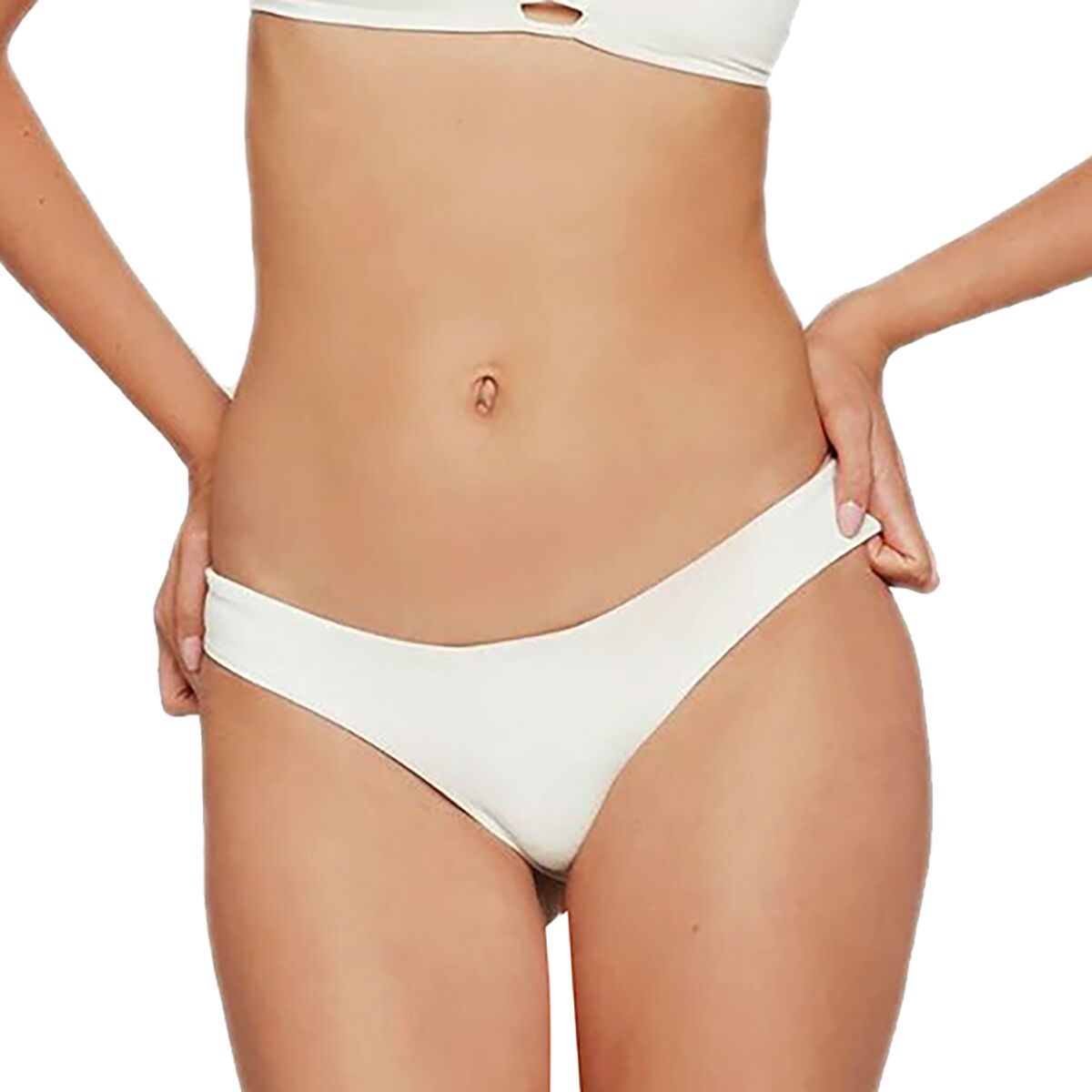 L Space Sensual Solids Sandy Classic Bikini Bottom - Women's Cream, XS