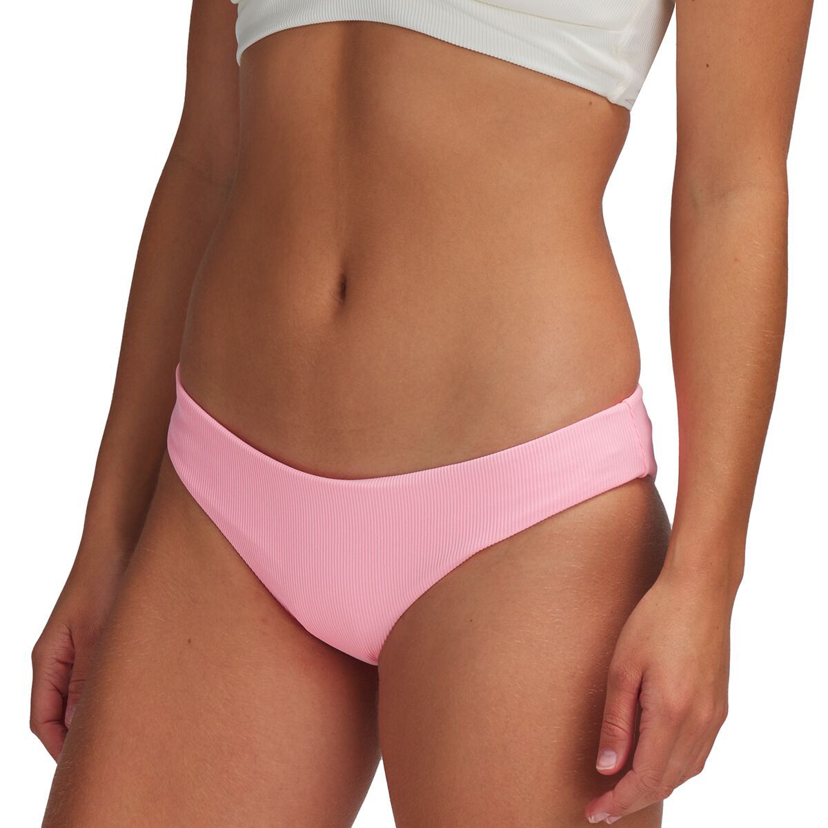 L Space Sensual Solids Sandy Classic Bikini Bottom - Women's Crystal Pink, S