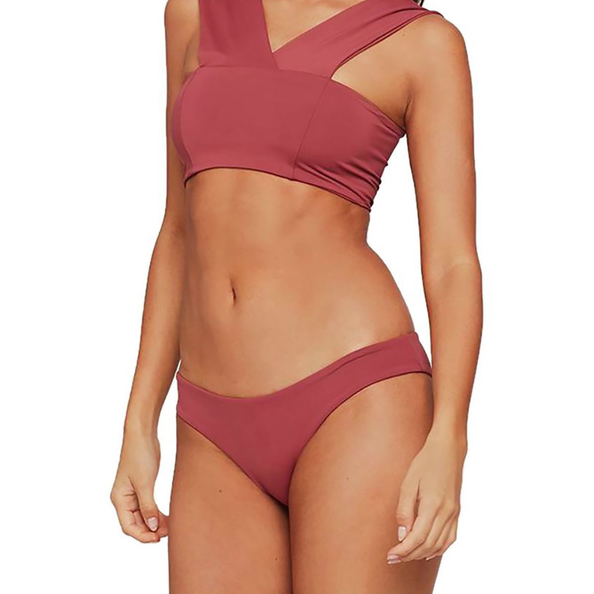L Space Sensual Solids Sandy Classic Bikini Bottom - Women's Currant, S