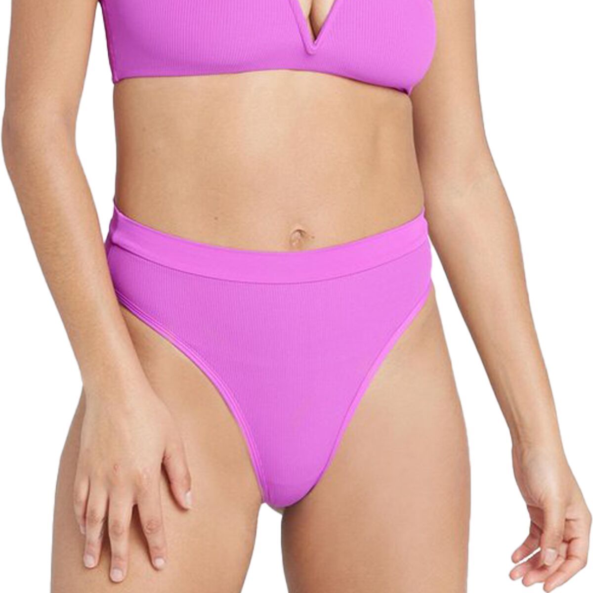 L Space Ridin' High Frenchi Bikini Bottom - Women's Pitaya, XL
