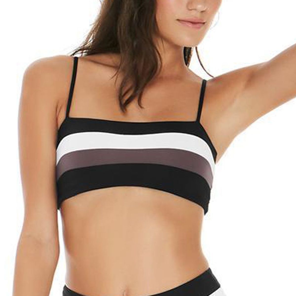 L Space Rebel Stripe Bikini Top - Women's Black, L