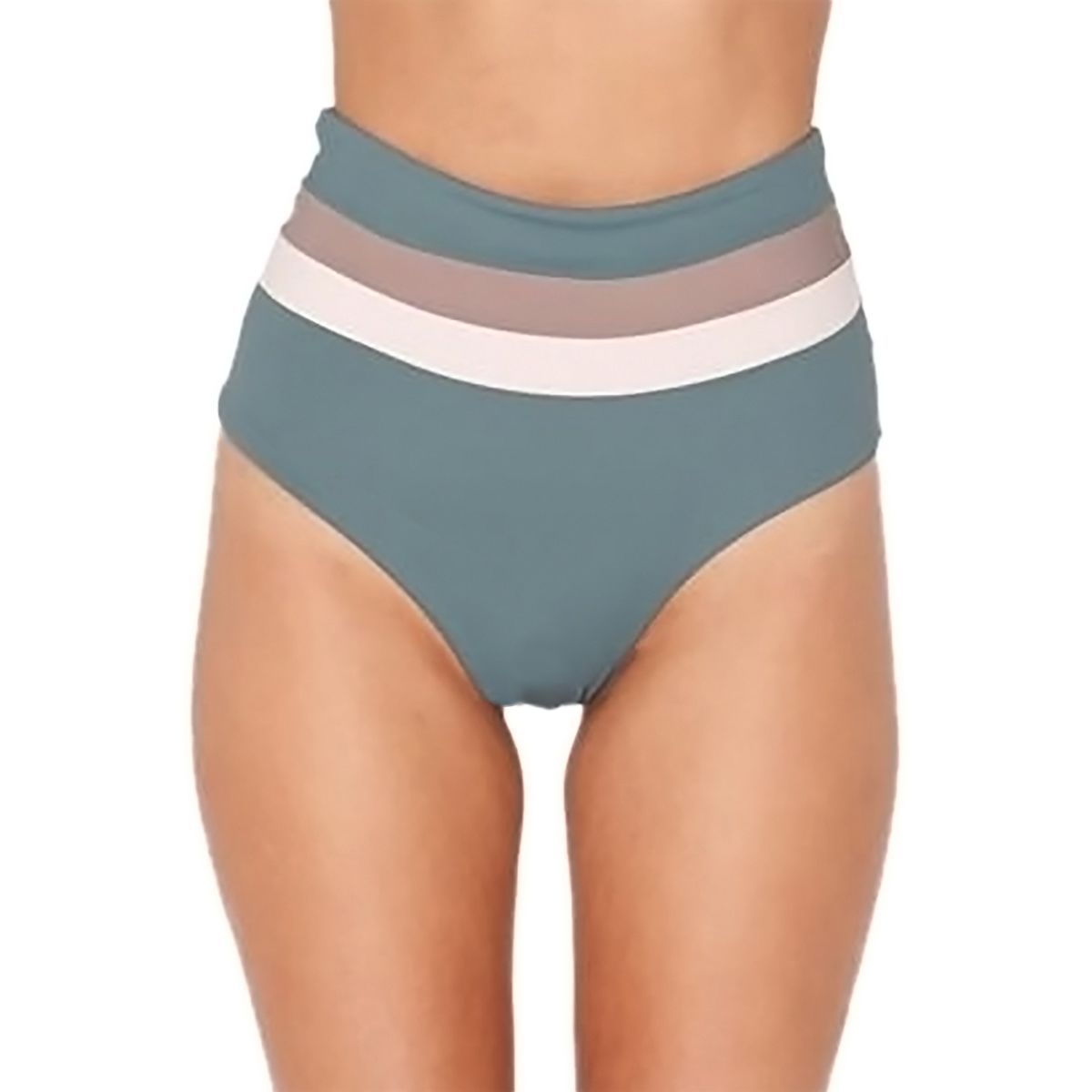 L Space Portia Stripe Bikini Bottom - Women's Slated Glass, L