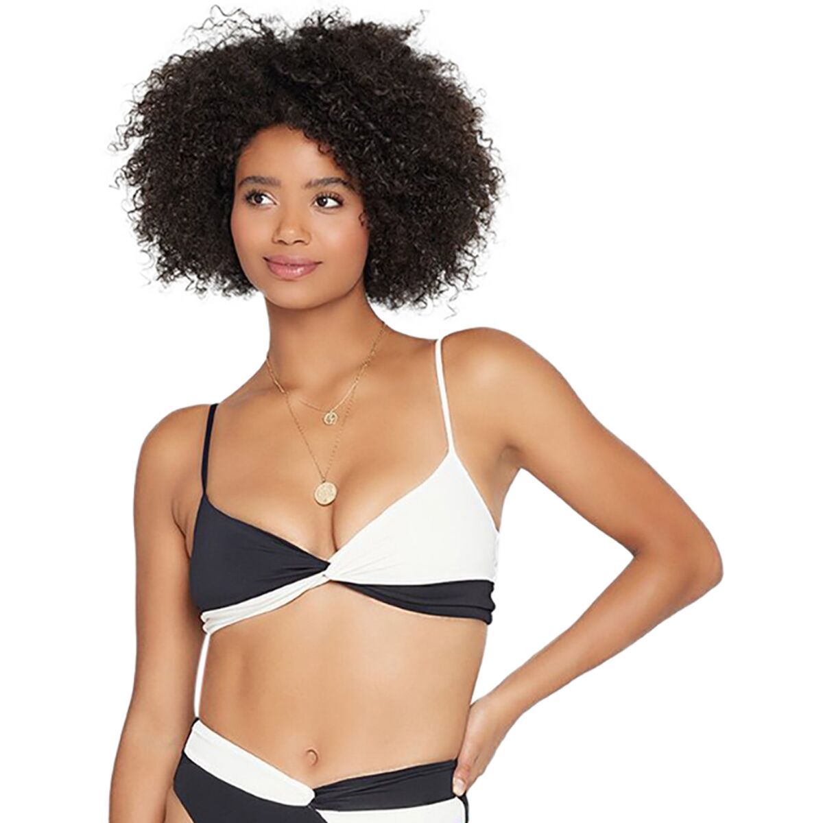 L Space Ringo Bikini Top - Women's Black/Cream, XS