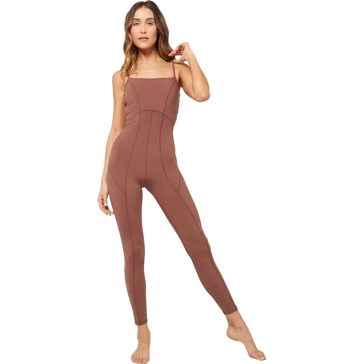Image of L Space Go The Distance Jumpsuit - Women's Cafe, S
