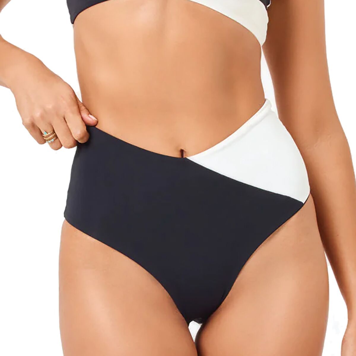 L Space High Tide Bottom Clasic - Women's Black/Cream, XS