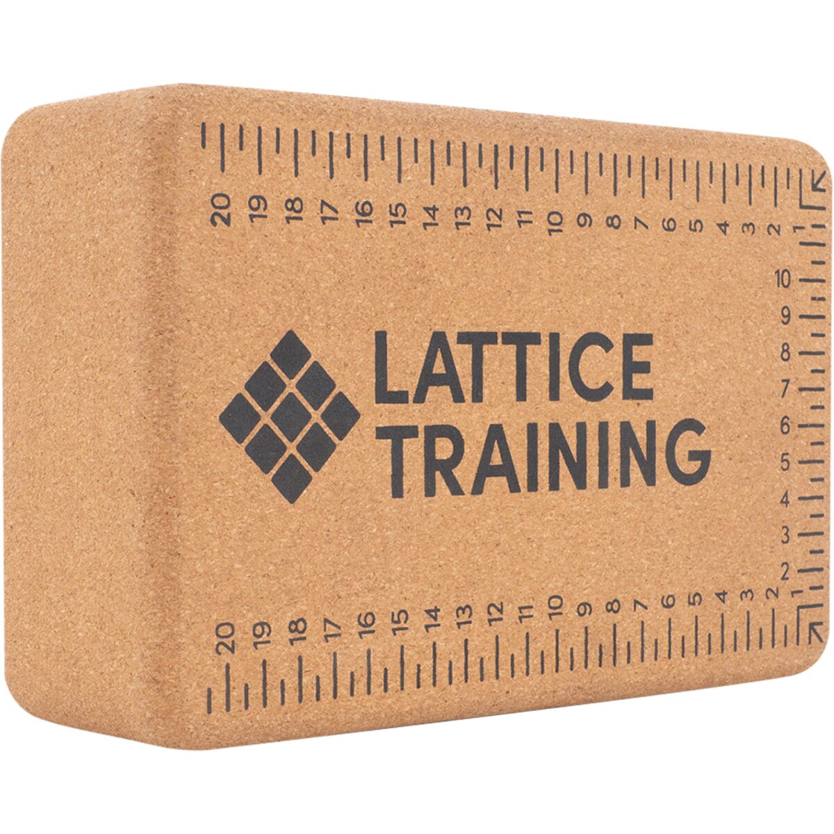 Image of Lattice Flex Block - Cork Yoga Block Cork, One Size