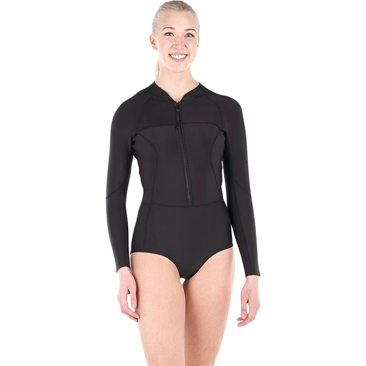 Level Six Mystique 1.2mm Front-Zip Long-Sleeve Springsuit - Women's Obsidian, M
