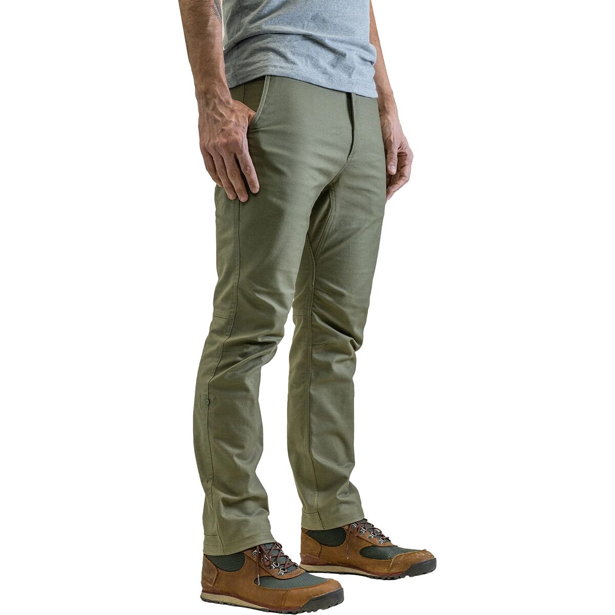 Image of Livsn Flex Canvas Relaxed Pant - Men's Olive, 30x34