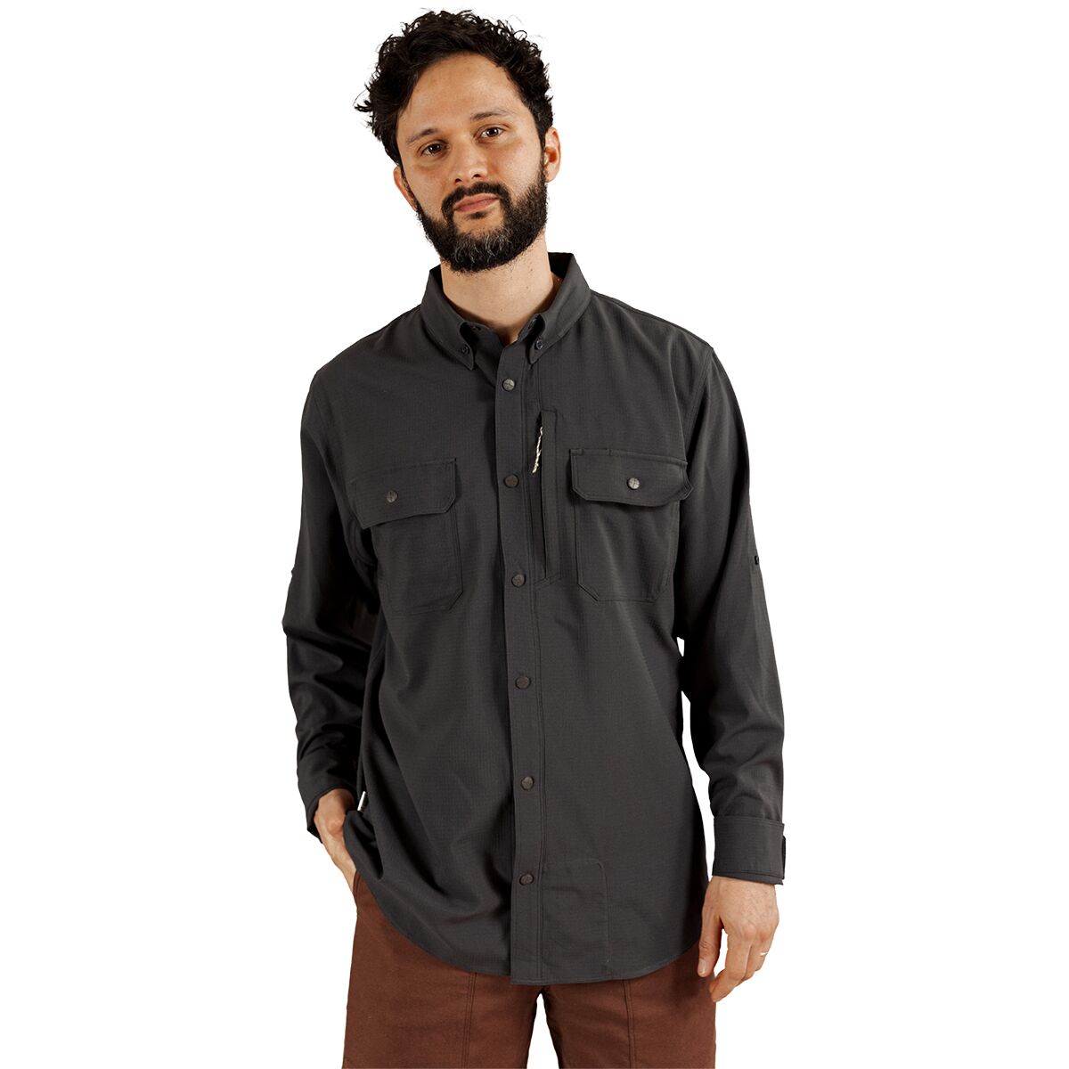Image of Livsn Creek Shirt - Men's Charcoal, M