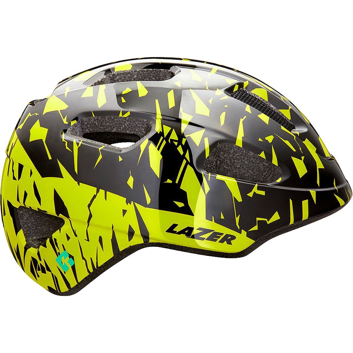 Lazer Nutz Kineticore Helmet - Kids' Black Flash Yellow, One Size