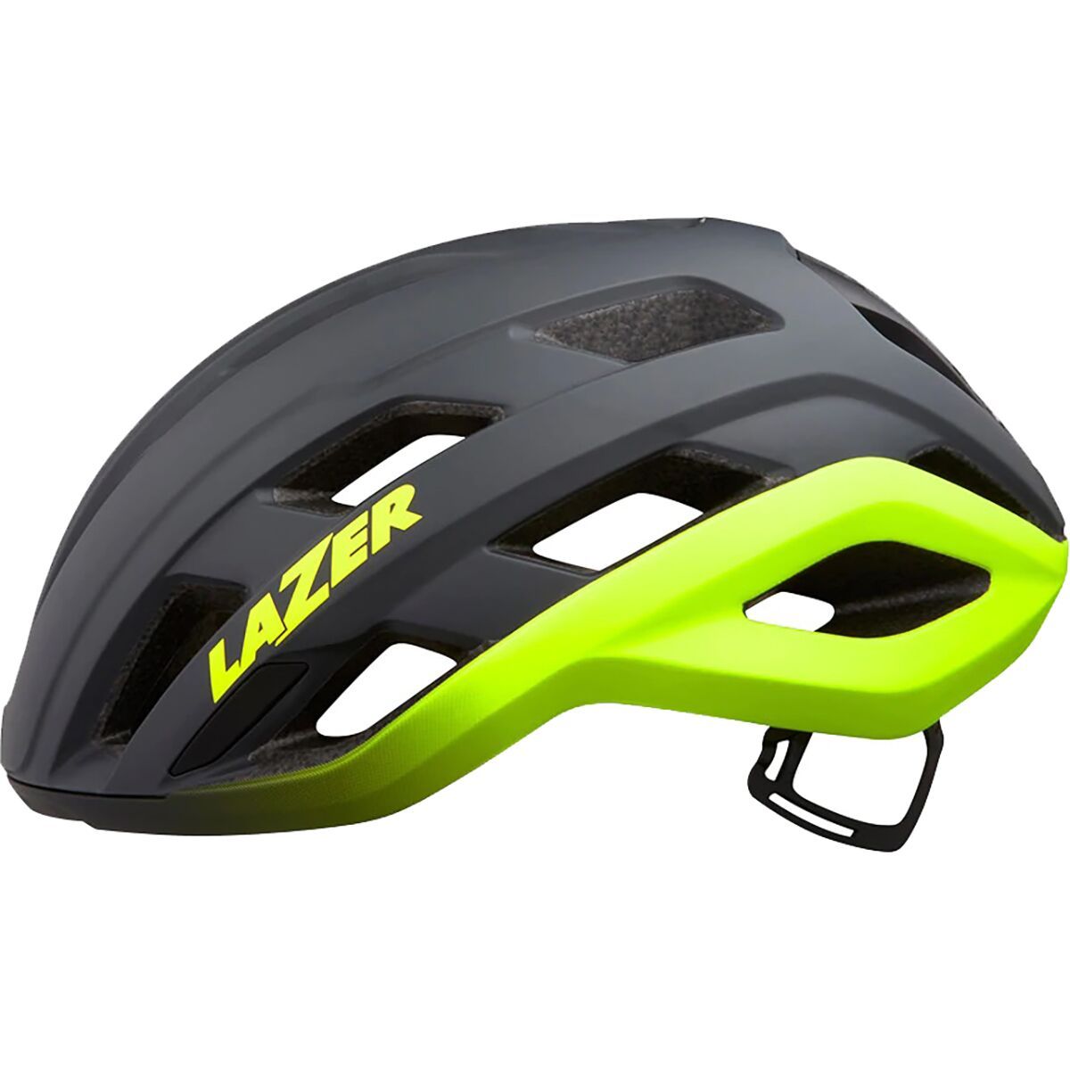 Image of Lazer Strada Kineticore Helmet Matte Grey Flash Yellow, S