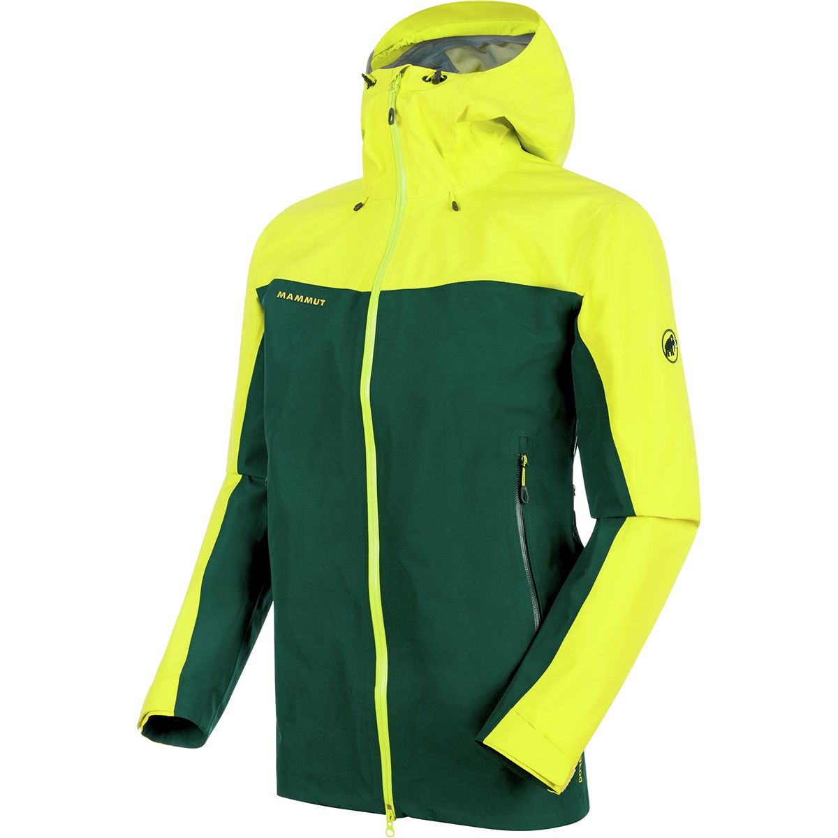 Mammut Crater HS Hooded Jacket - Men's Dark Teal/Canary, XL | Shop Your ...