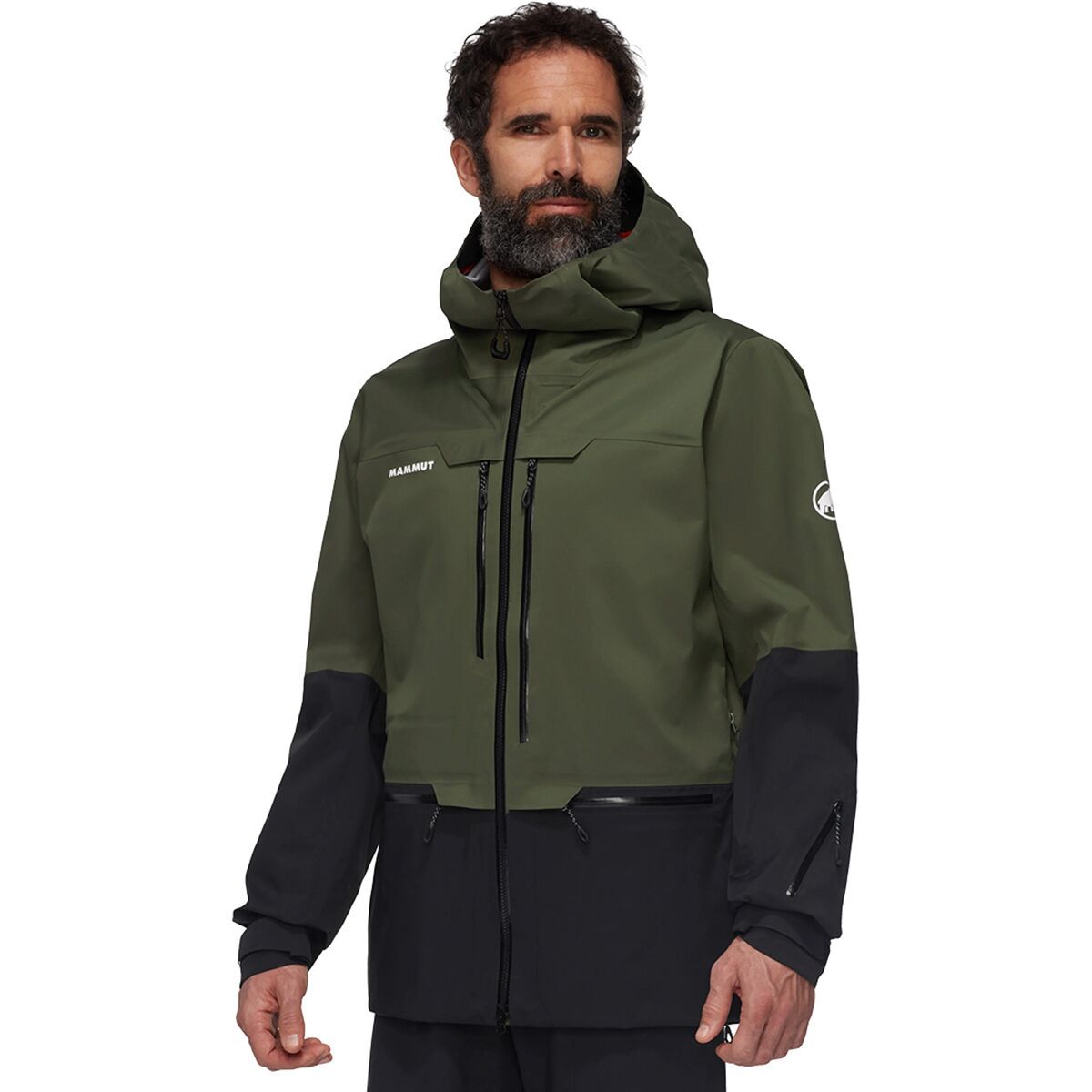 Image of Mammut Haldigrat HS Hooded Jacket - Men's Dark Marsh/Black, M