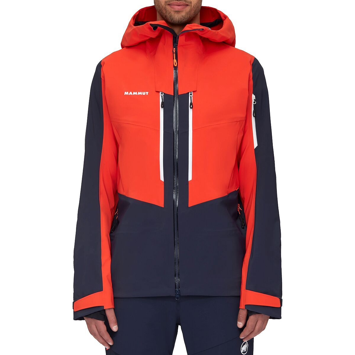 Mammut Haldigrat HS Hooded Jacket - Men's Marine/Hot Red, M