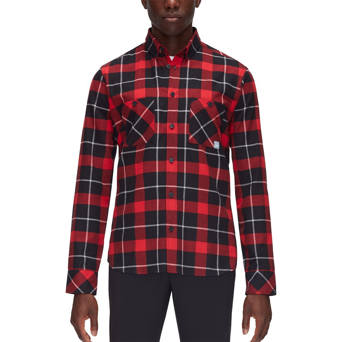 Mammut Alvra Long-Sleeve Shirt - Men's Black/Magma, XXL