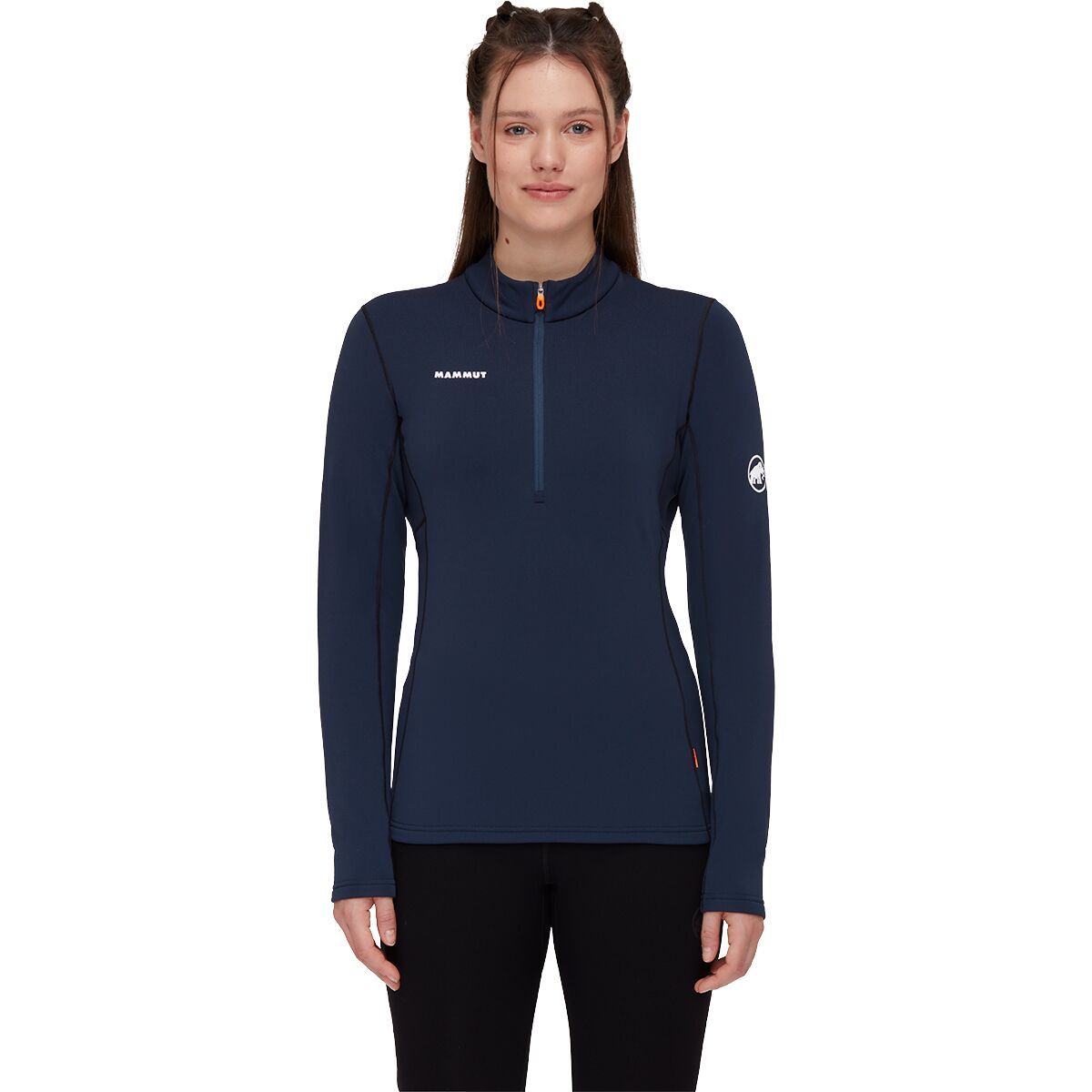 Image of Mammut Aenergy ML Half-Zip Pullover - Women's Marine/Black, L