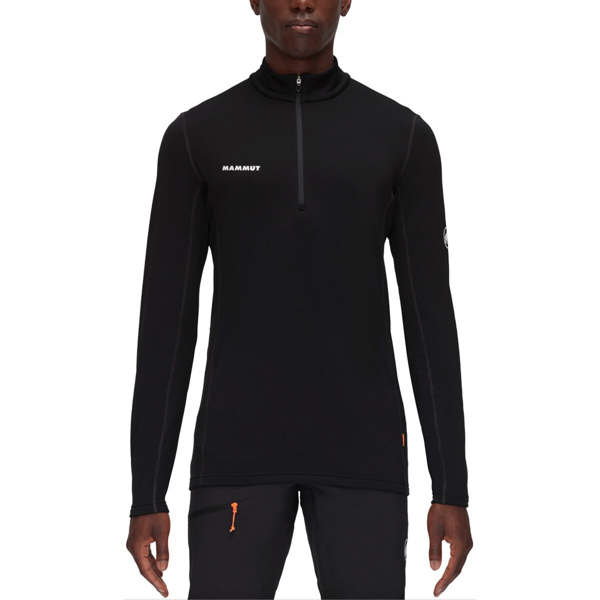 Image of Mammut Aenergy ML Half-Zip Pullover - Men's Black, XL