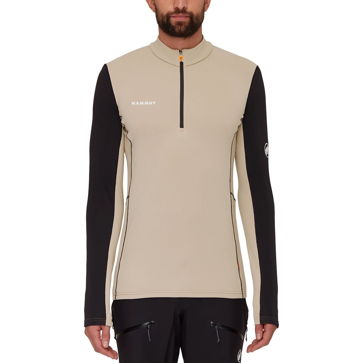 Image of Mammut Aenergy ML Half-Zip Pullover - Men's Savannah/Black, XXL