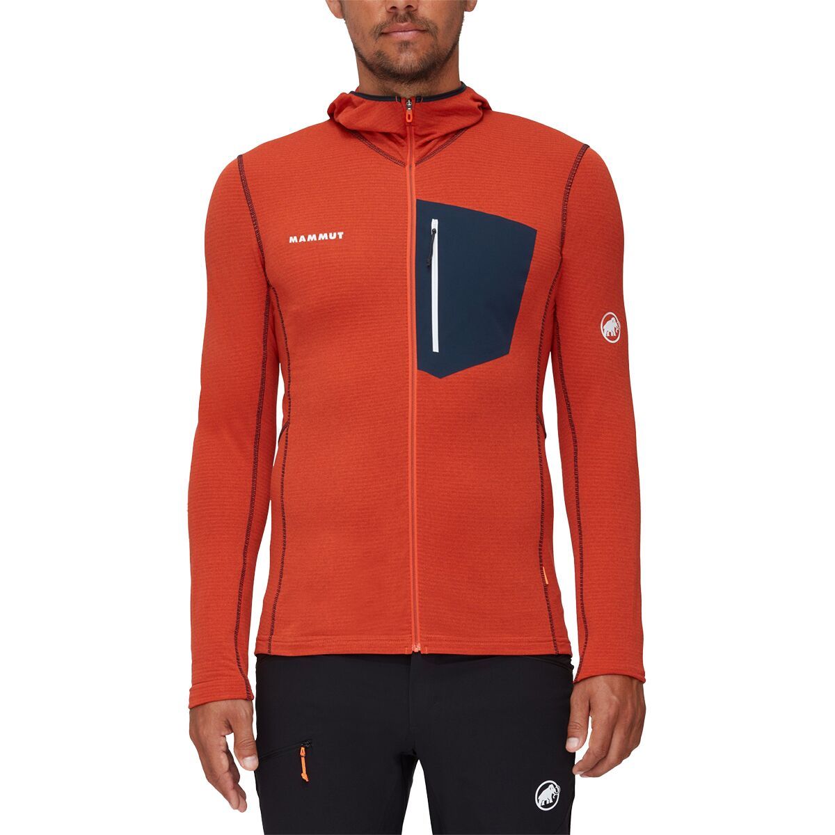 Mammut Aenergy Light ML Hooded Jacket - Men's Hot Red/Marine, M