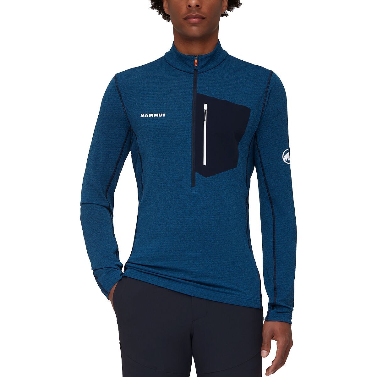 Mammut Aenergy Light ML Half-Zip Pullover - Men's Ice/Marine, M