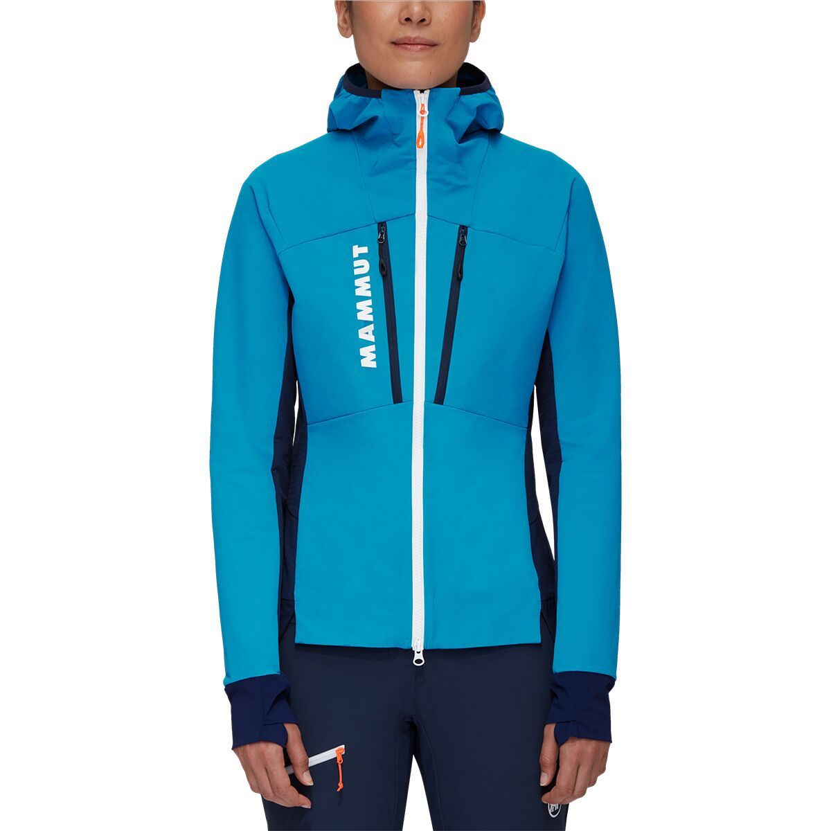 Mammut Aenergy SO Hybrid Hooded Jacket - Women's Gentian/Ice, L