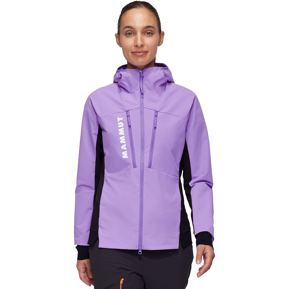 Image of Mammut Aenergy SO Hybrid Hooded Jacket - Women's Lavandin/Black, S