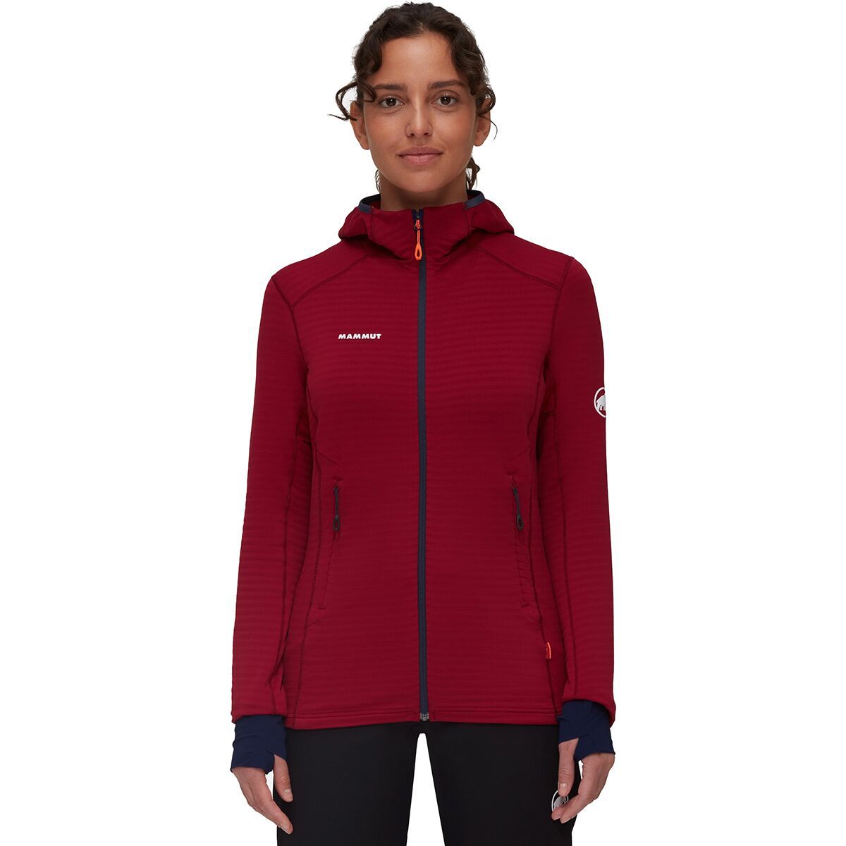 Mammut Taiss Light ML Hooded Jacket - Women's Blood Red/Marine, M