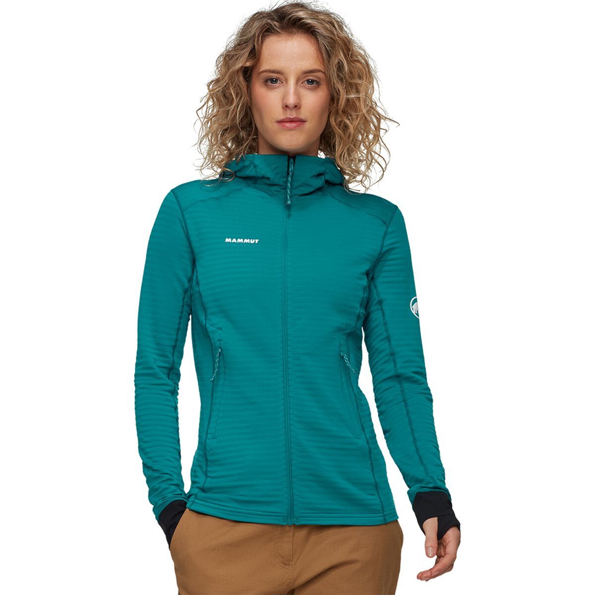 Image of Mammut Taiss Light ML Hooded Jacket - Women's Deep Teal/Black, M