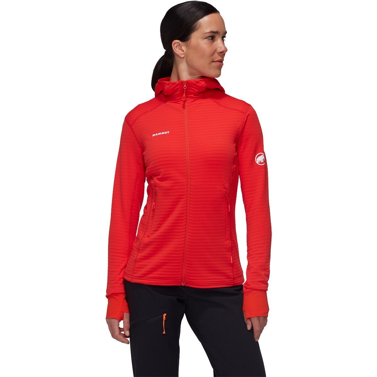 Image of Mammut Taiss Light ML Hooded Jacket - Women's Mammut Red/Black, L