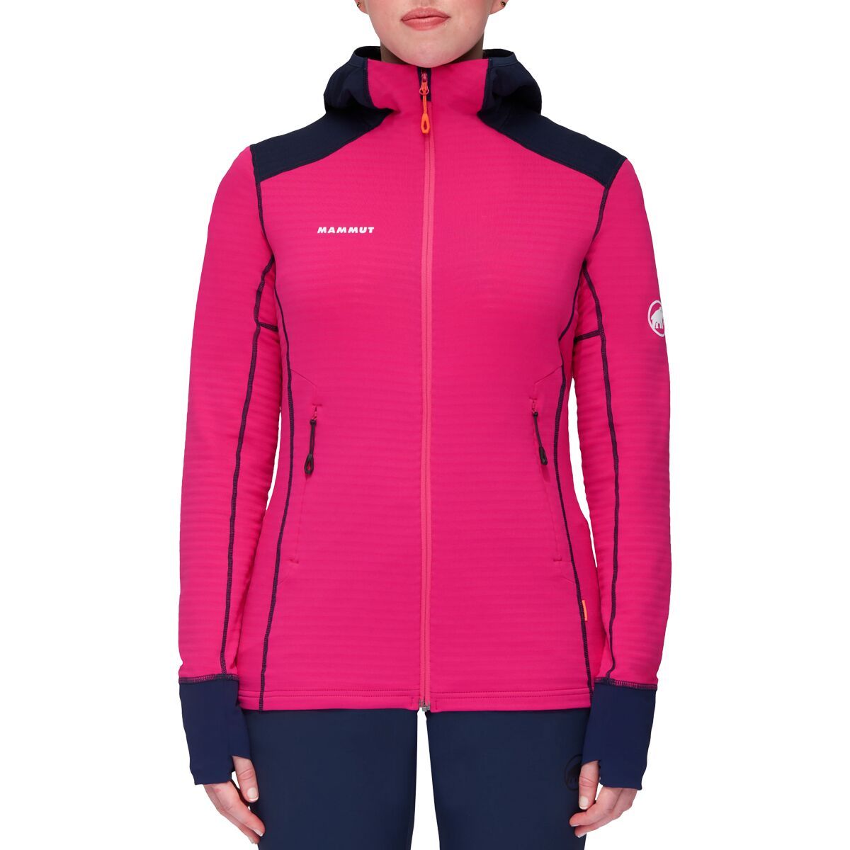 Mammut Taiss Light ML Hooded Jacket - Women's Pink/Marine, M