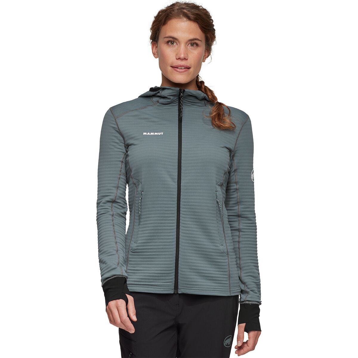 Mammut Taiss Light ML Hooded Jacket - Women's Strata/Black, M