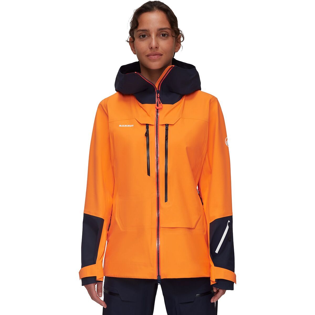 Mammut Haldigrat Air HS Hooded Jacket - Women's Tangerine/Marine, M