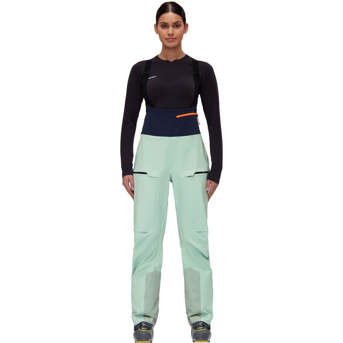 Mammut Haldigrat HS Bib Pant - Women's Neo Mint/Marine, 6/Reg