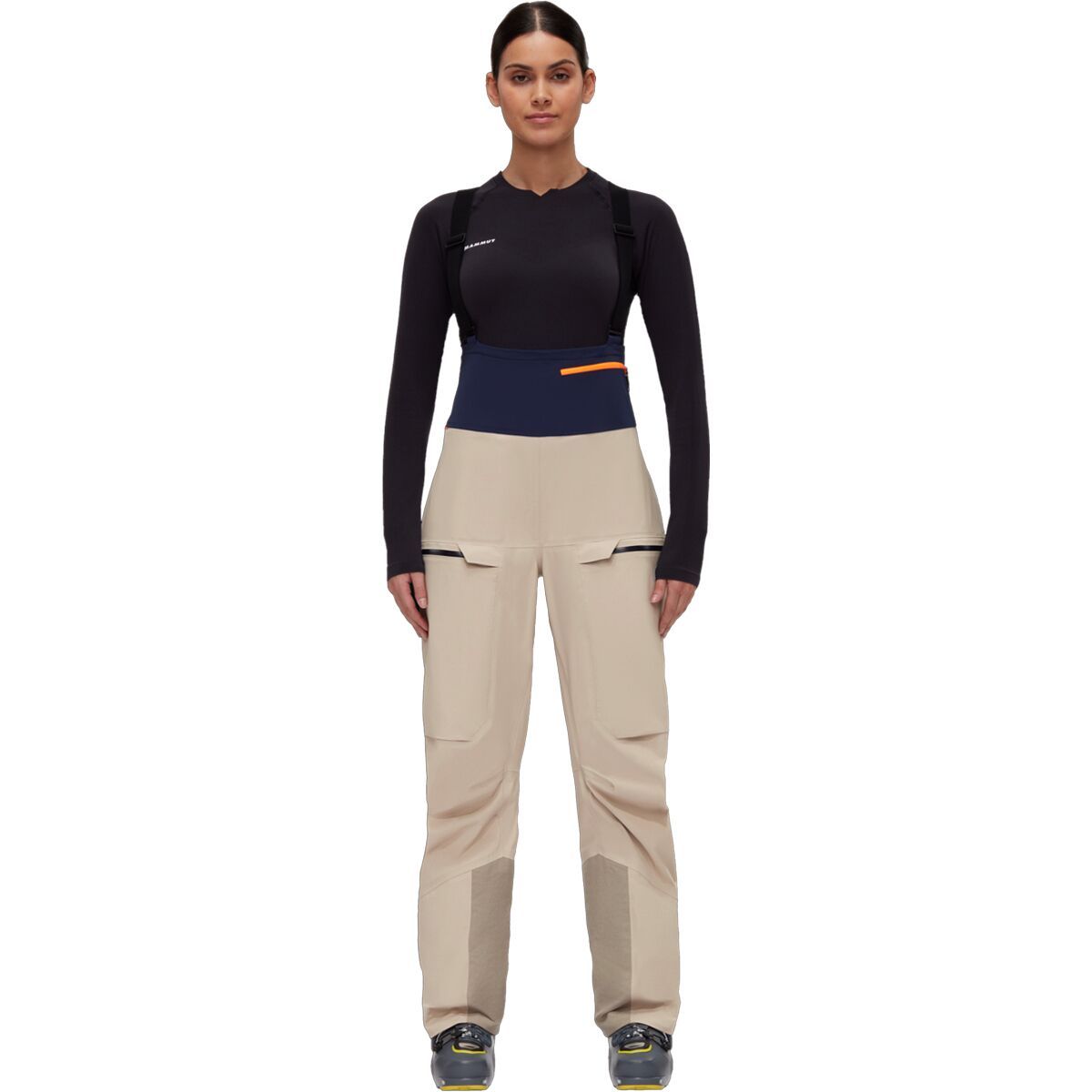 Mammut Haldigrat HS Bib Pant - Women's Savannah/Marine, 16/Reg