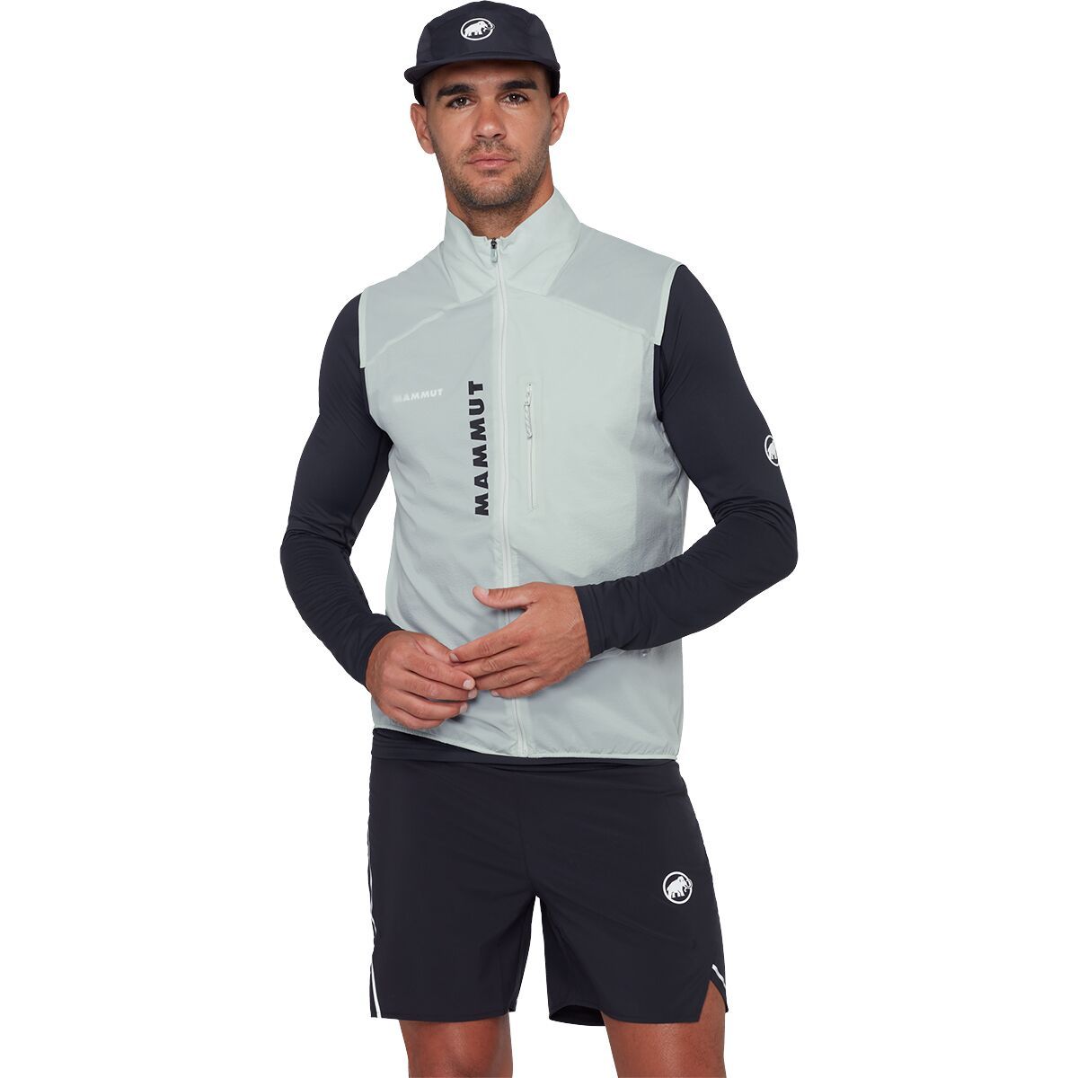 Image of Mammut Aenergy TR WB Hybrid Vest - Men's Silver Sage/Black, M