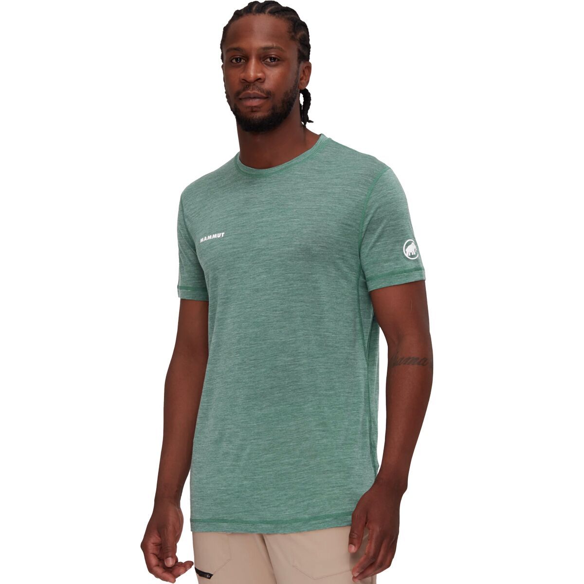 Mammut Tree Wool FL T-Shirt - Men's Dark Jade Melange, XL