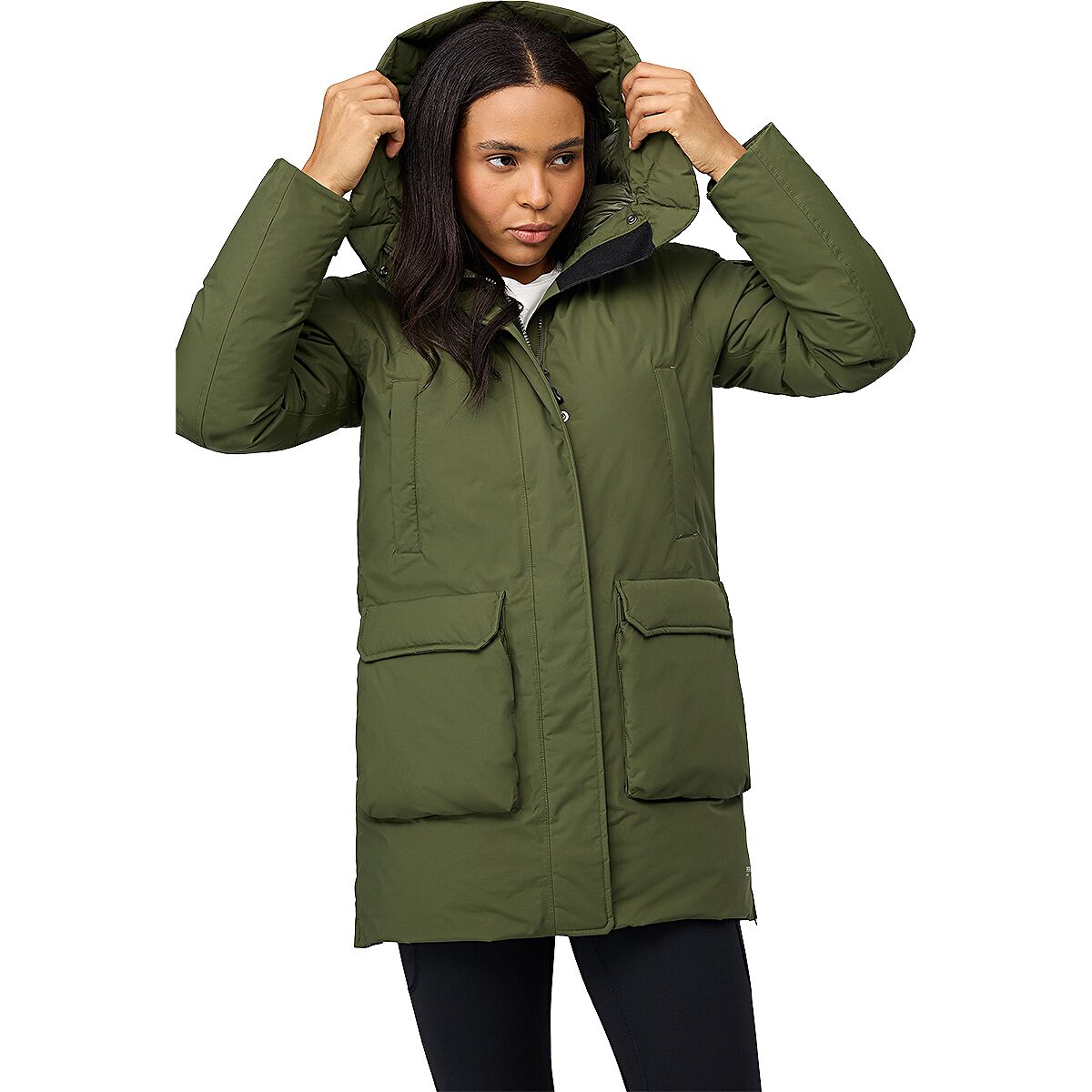 Image of Mammut Floeberg HS Thermo Hooded Coat - Women's Dark Marsh, XL