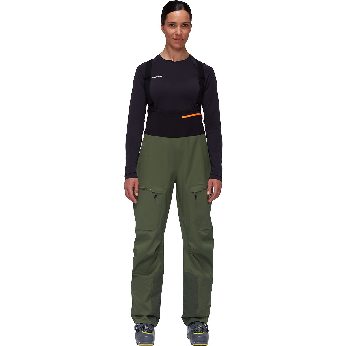 Image of Mammut Haldigrat HS Bib Pant - Women's Dark Marsh, 8/Reg