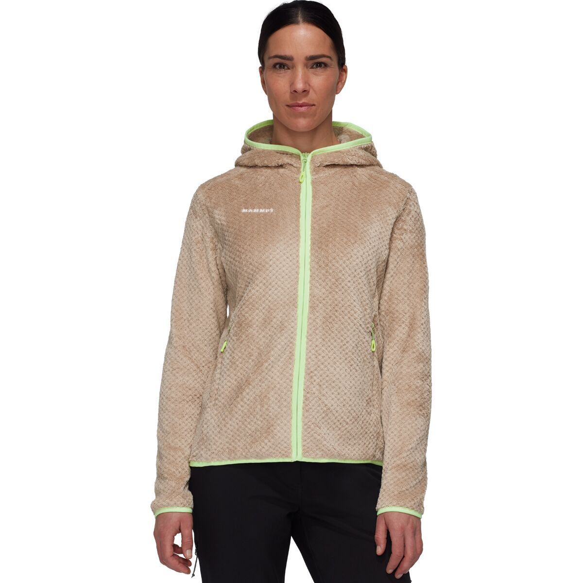 Mammut Innominata ML Hooded Jacket - Women's Savannah/Neo Lime, M