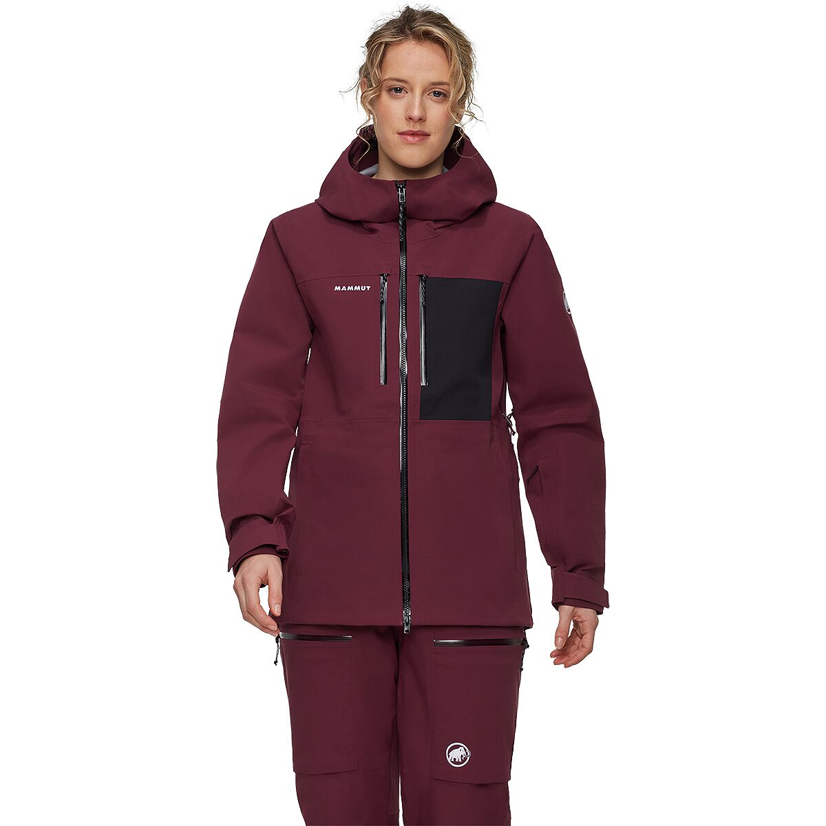 Image of Mammut Stoney HS Hooded Jacket - Women's Vin/Black, XL