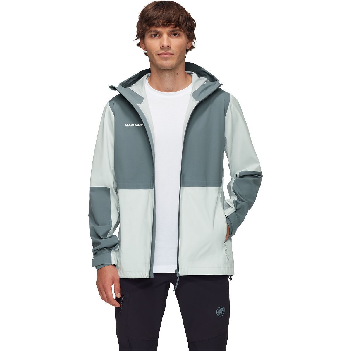 Image of Mammut Linard Guide HS Hooded Jacket - Men's Silver Sage/Strata, M