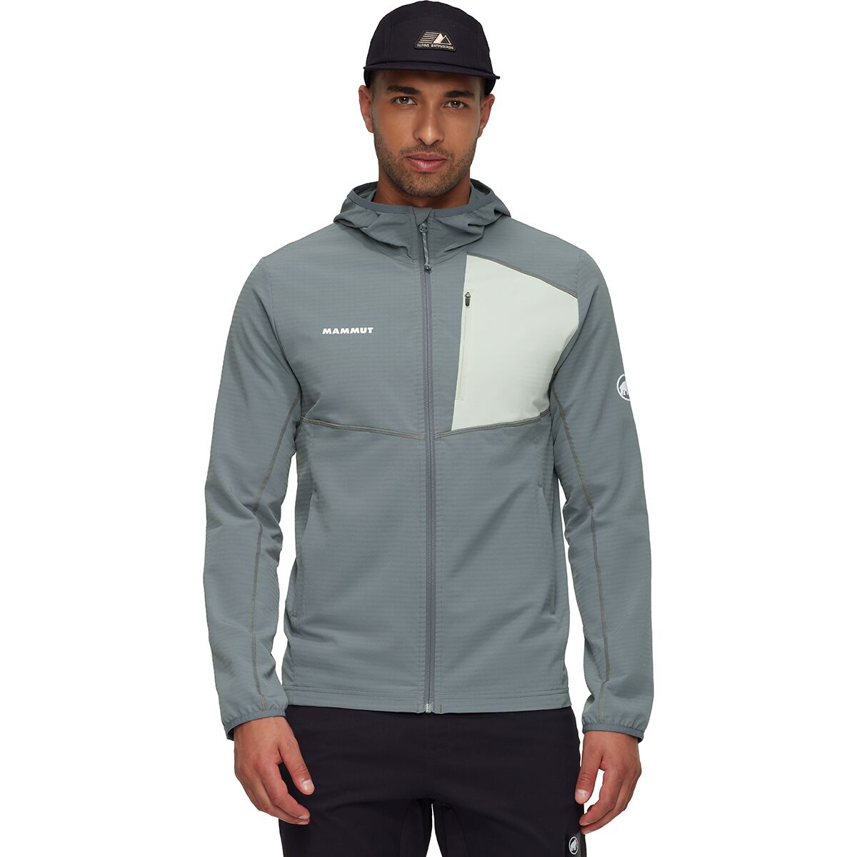 Image of Mammut Madris Light ML Hooded Jacket - Men's Strata/Silver Sage, L