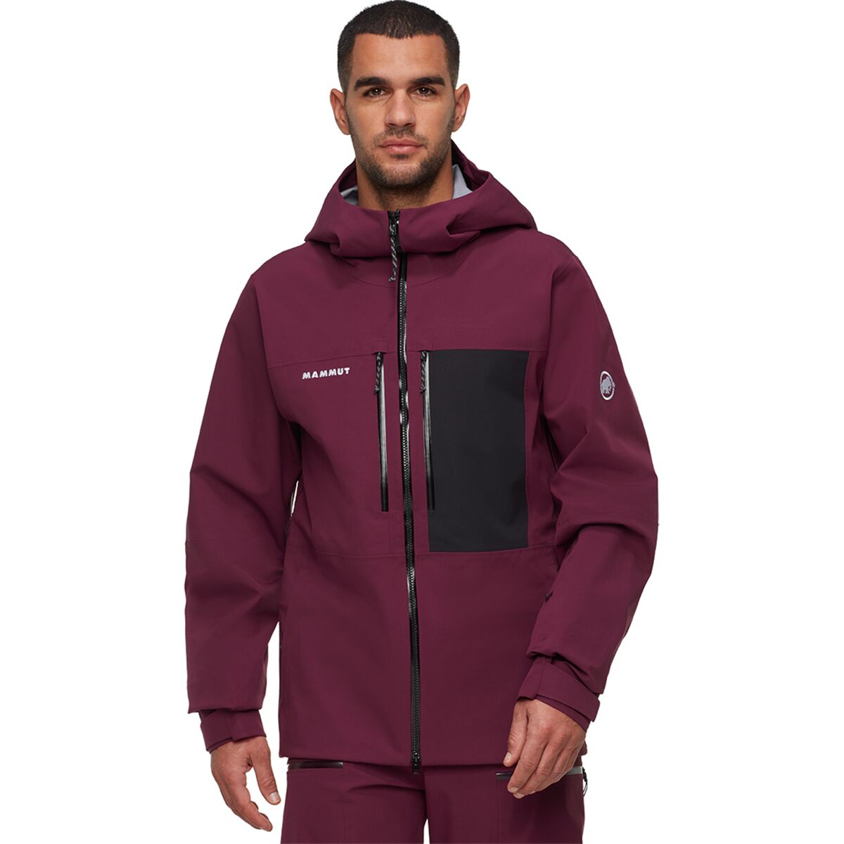 Image of Mammut Stoney HS Hooded Jacket - Men's Vin/Black, XXL