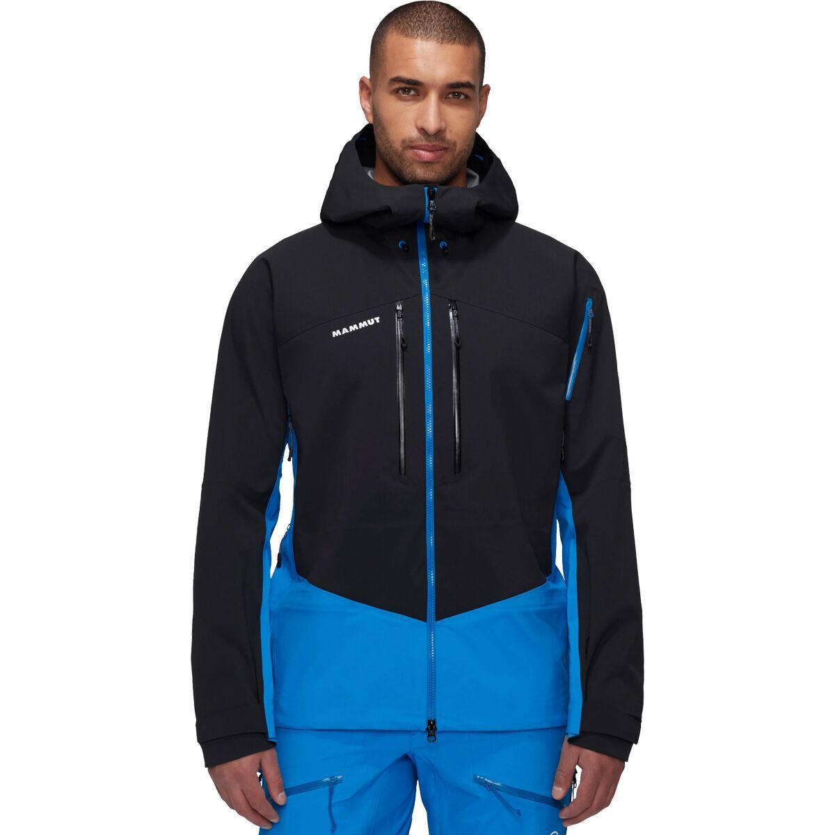 Image of Mammut Taiss Pro HS Hooded Jacket - Men's Glacier Blue/Black, XL
