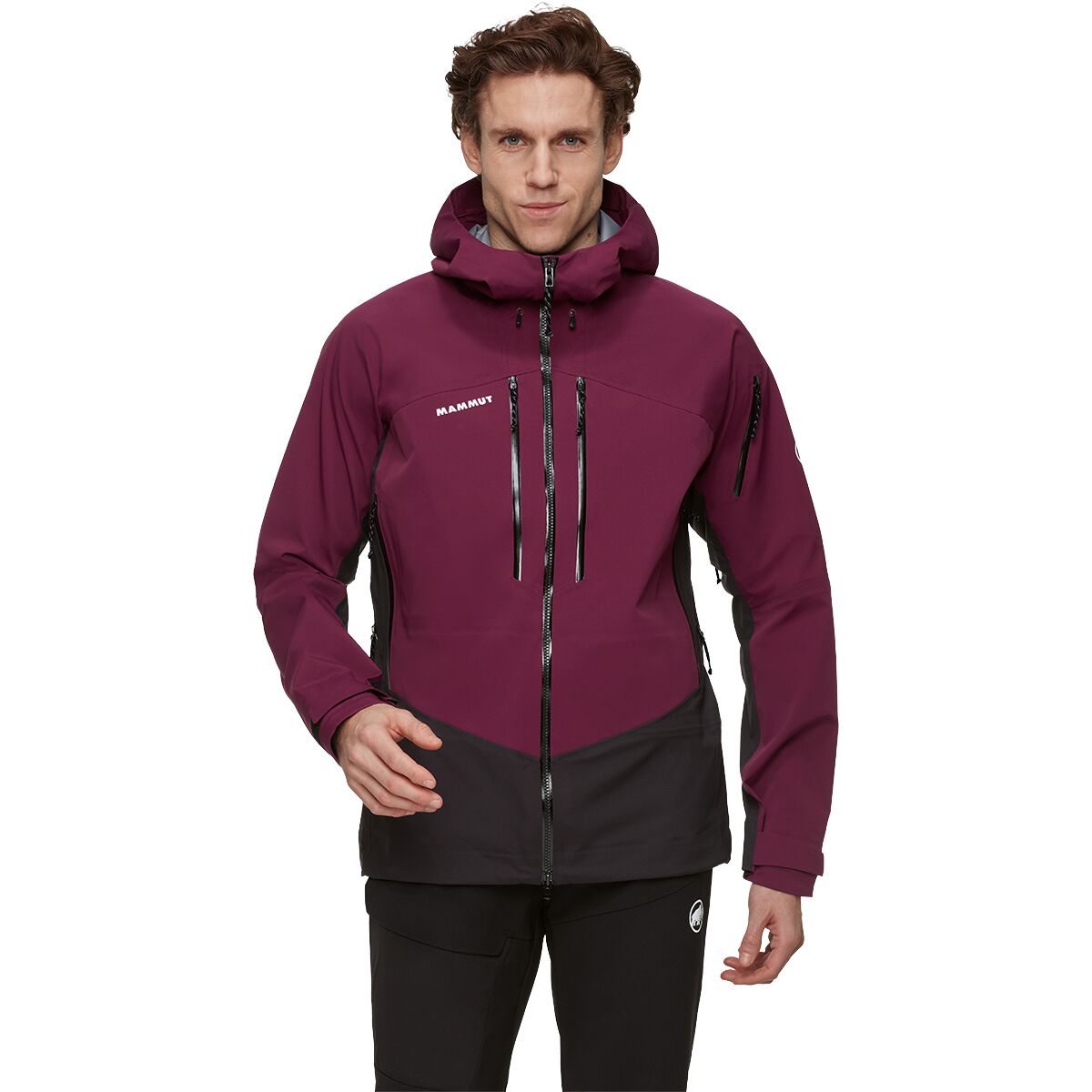 Image of Mammut Taiss Pro HS Hooded Jacket - Men's Vin/Black, XXL