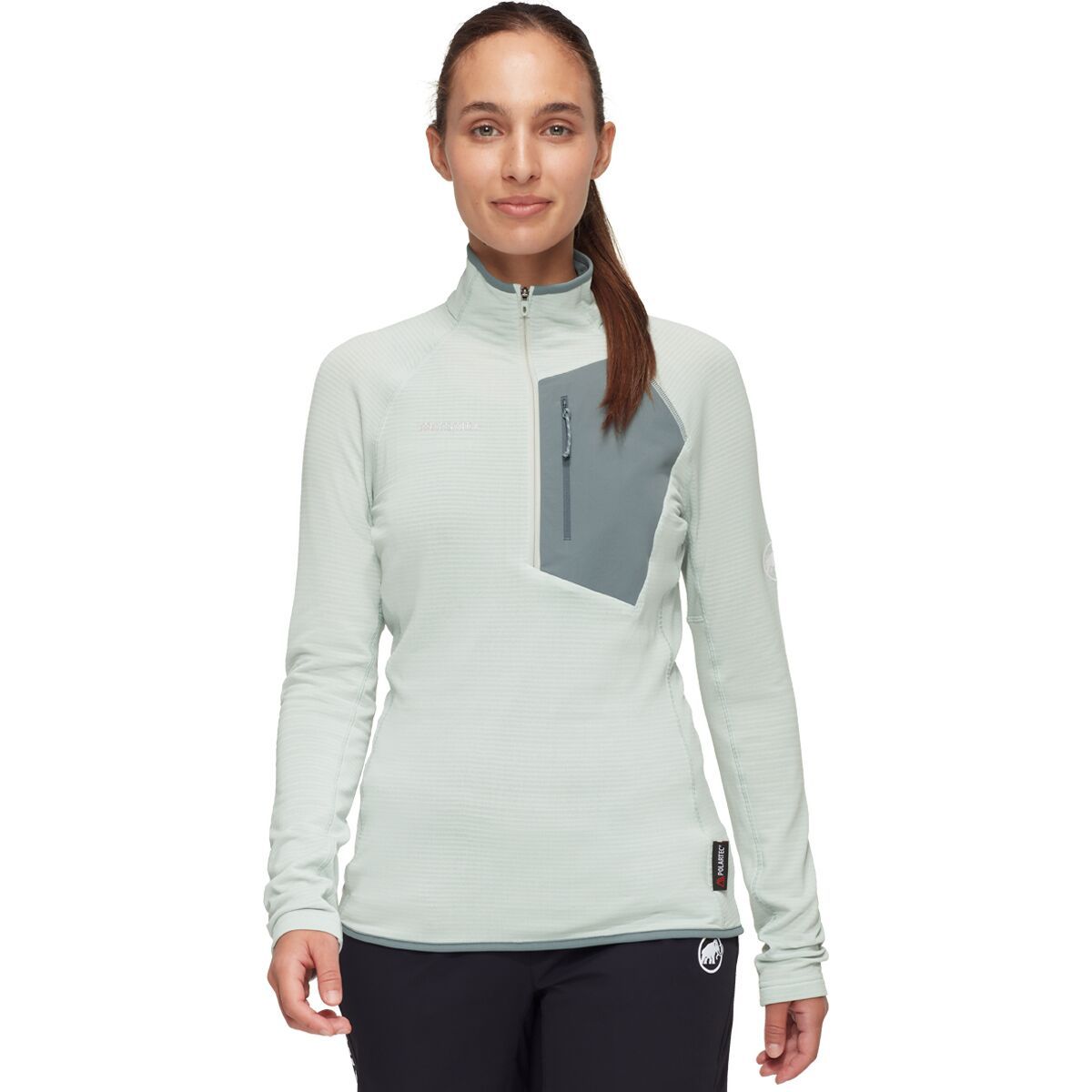 Image of Mammut Aenergy Light ML 1/2-Zip Pullover - Women's Silver Sage/Strata, XL